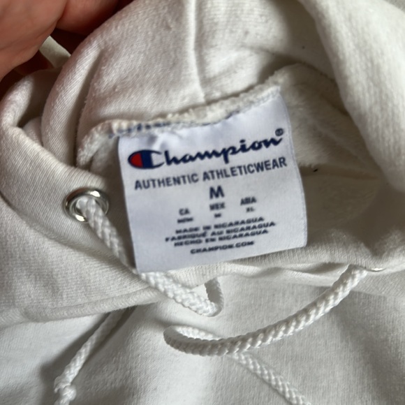 Champion White Reverse Weave Hoodie - Picture 5 of 6
